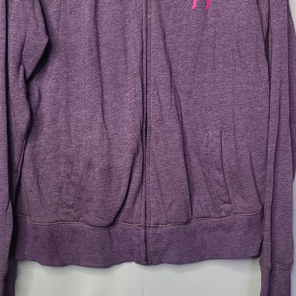 Victoria Secret Pink zip up purple sweatshirt sz L - Picture 6 of 7